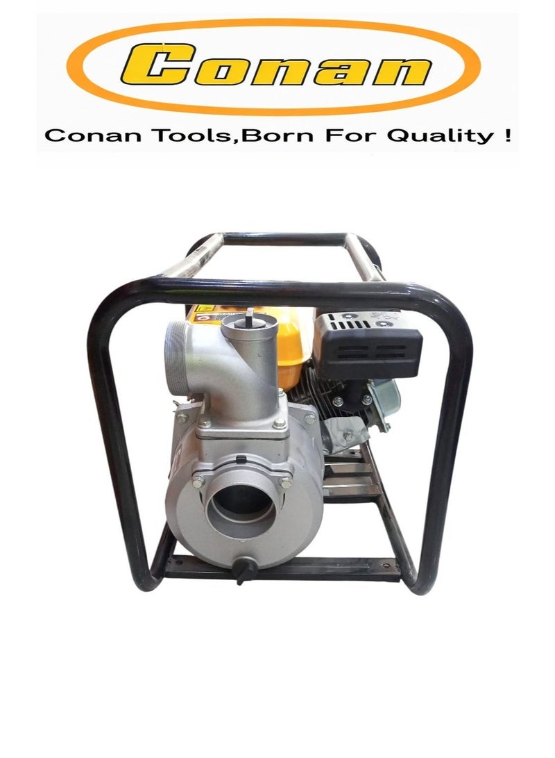 Conan Gasoline Water Pump COGW03 – 3 Inch Port – 196cc Engine – 28m Head Lift – 7m Suction – Heavy Duty Steel Frame - Image 2